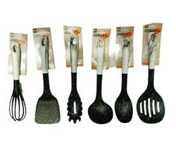 Kit 6 Peças Utensílios De Cozinha Efeito Mármore