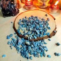 Kit 6 Pedras Apatita Azul Bruto 0,5cm - Pedra do Ano 2022 - Amuleto Mini de Bolso - Cristal Natural