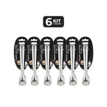 Kit 6 pegador de frios inox 18 cm Kit 6 pegador de frios inox 18 cm