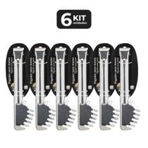 Kit 6 pegador de massa inox 20 cm Kit 6 pegador de massa inox 20 cm