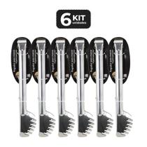 Kit 6 pegador de massa inox 28 cm Kit 6 pegador de massa inox 28 cm
