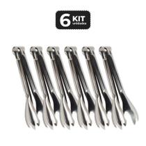 Kit 6 pegador de salada inox 20 cm Kit 6 pegador de salada inox 20 cm