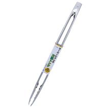 Kit 6 Pegador Inox Trava 40cm Carne Salada Churrasco Atacado
