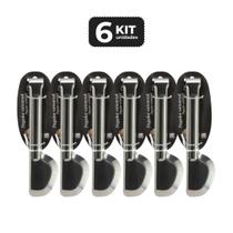 Kit 6 pegador universal inox 20 cm Kit 6 pegador universal inox 20 cm