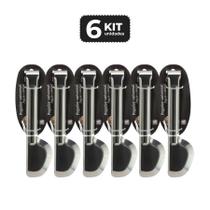 Kit 6 pegador universal inox 20 cm Kit 6 pegador universal inox 20 cm