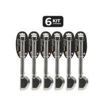Kit 6 pegador universal inox 28 cm Kit 6 pegador universal inox 28 cm