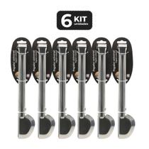 Kit 6 pegador universal inox 28 cm Kit 6 pegador universal inox 28 cm