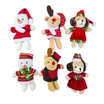 Kit 6 Pelúcia Natalina Rena Cachorro Boneco Enfeite Natal