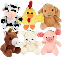 kit 6 Pelúcias da Fazenda Galinha Vaca Porco Cavalo Gato Dog - Fizzy kit 6 Pelúcias da Fazenda Galinha Vaca Porco Cavalo Gato Dog - Fizzy