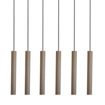 Kit 6 Pendente Luminária Tubo Fendi 30 Cm
