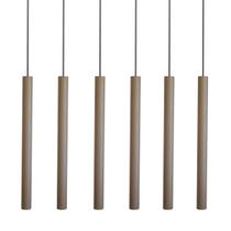 Kit 6 Pendente Luminária Tubo Fendi 50 Cm