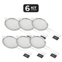 Kit 6 peneira inox ø 16 cm Kit 6 peneira inox ø 16 cm