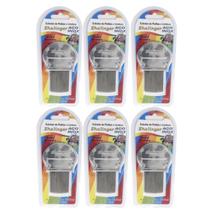 Kit 6 Pente Fino Aço Inox Para Piolhos e Lêndeas - Zhalinger