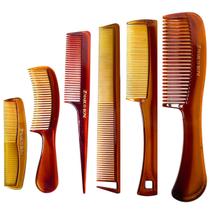 Kit 6 pentes de cabelo cabo fino masculino barbeiro boni 3426b