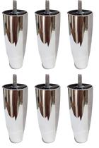 Kit 6 pés Cromado Cônico 12cm Para Cama Box