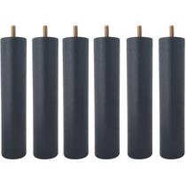 Kit 6 Pés De Cama Box Baú 20cm Casal Pés De Madeira Palito