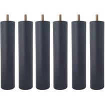 Kit 6 Pés De Cama Box Baú 20cm Casal Pés De Madeira Palito