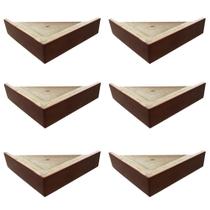 Kit 6 Pés de Madeira em L para Sofá 20cm - Mozzelar Kit 6 Pés de Madeira em L para Sofá 20cm - Mozzelar