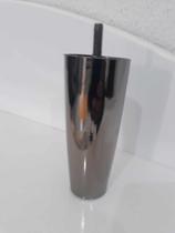Kit 6 pés Metalizado Escuro Cônico 12 Cm para cama box Solteiro