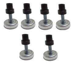 Kit 6 Pés Niveladores Para Cama Box Mesas Cadeiras Rosca 5/16 Metálicos Kit 6 Pés Niveladores Para Cama Box Mesas Cadeiras Rosca 5/16 Metálicos