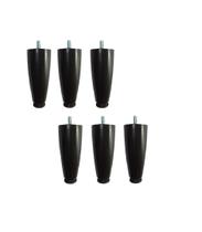 Kit 6 Pés Para Cama Box ou Baú Juvene 12cm Com Regulagem