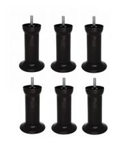 Kit 6 Pés Para Cama Box ou Baú Solteiro ou Queen Plástico Ultra Resistente Varian Preto 13cm Altura Kit 6 Pés Para Cama Box ou Baú Solteiro ou Queen Plástico Ultra Resistente Varian Preto 13cm Altura