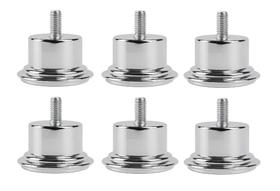 Kit 6 Pés Para Cama Box Solteiro Móveis Poly 3cm Cromado