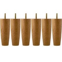 Kit 6 Pés Para Cama Solteiro 12cm Pe De Cama Box Em Madeira