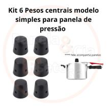Kit 6 pesos centrais modelo comum para panela de pressão de 2,5- 20 litros PRETO Kit 6 pesos centrais modelo comum para panela de pressão de 2,5- 20 litros PRETO