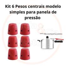 Kit 6 pesos centrais modelo comum para panela de pressão VERMELHO