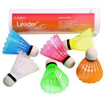 Kit 6 Petecas Badminton Light Leader - Azul e Laranja - Leader Sport