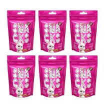 Kit 6 Petisco Quatree Snacks Nuggets Gatos Bola e Pelo 60g cada