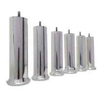 Kit 6 Pezinho Alto Metalizado para Cama Box com 18cm de Altura