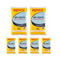 Kit 6 Ph Certo Elevador Alcalinizante Piscinas 2kg - Genco