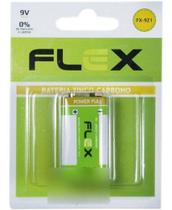 Kit 6 Pilha Bateria 9v Flex Fx9z1 Zinco Carbono Power Full - Alinee