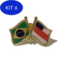 Kit 6 Pin Da Bandeira Do Brasil X Amazonas