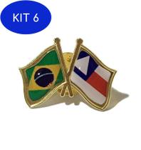 Kit 6 Pin Da Bandeira Do Brasil X Bahia - Mundo Das Bandeiras