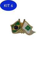 Kit 6 Pin Da Bandeira Do Brasil X Distrito Federal - Mundo Das Bandeiras