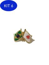 Kit 6 Pin Da Bandeira Do Brasil X Minas Gerais