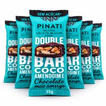 Kit 6 PINATI Double Bar Coco Amendoim Chocolate 35g