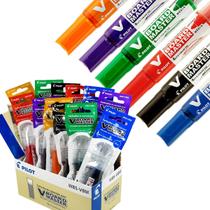 Kit 6 Pinceis 12 Refis Marcador De Quadro Branco Pilot Kit 6 Pinceis 12 Refis Marcador De Quadro Branco Pilot