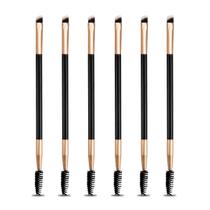 Kit 6 Pincéis Duplo Ponta Chanfrada E Escovinha Sobrancelha Kit 6 Pincéis Duplo Ponta Chanfrada E Escovinha Sobrancelha