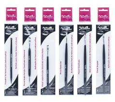 Kit 6 Pincéis Profissionais Henna Sobrancelha, Arte Sedução Kit 6 Pincéis Profissionais Henna Sobrancelha, Arte Sedução