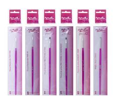 Kit 6 Pincéis Unha Para Decoração Nail Art, Arte Sedução Kit 6 Pincéis Unha Para Decoração Nail Art, Arte Sedução