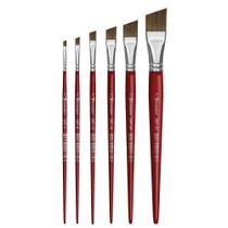Kit 6 pincel chanfrado angular 287 artista sintetico suave 4-24 condor Kit 6 pincel chanfrado angular 287 artista sintetico suave 4-24 condor