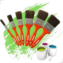 Kit 6 Pincel Para Pintura Tinta Latex Acrilica Jogo Pinceis