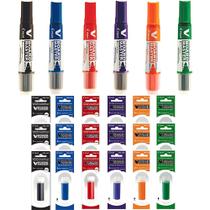 Kit 6 Pincel Quadro Branco + 18 Refil V-Board Master Pilot Kit 6 Pincel Quadro Branco + 18 Refil V-Board Master Pilot