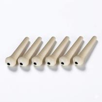Kit 6 Pinos MXT Plástico Branco Cavalete Violão Aço Folk Trava Cordas Ponte Encaixe Reposição