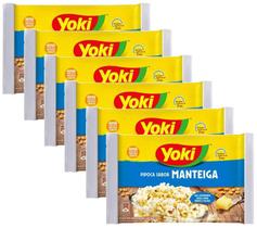 Kit 6 Pipoca Para Microondas Sabor Manteiga Yoki 100g