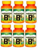 Kit 6 Piridoxina - Vitamina B6 - Unilife - 60 Cápsulas
